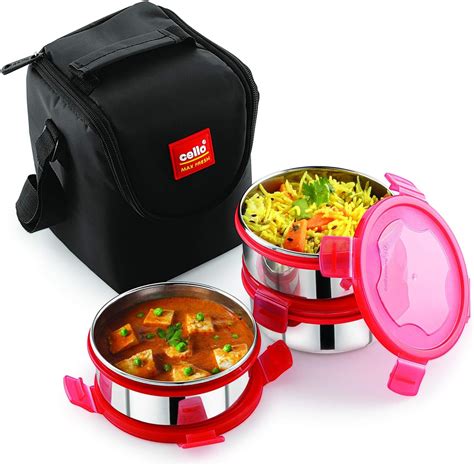 cello max fresh lunch box steel|CELLO MF Micro Insulated Lunch Box .